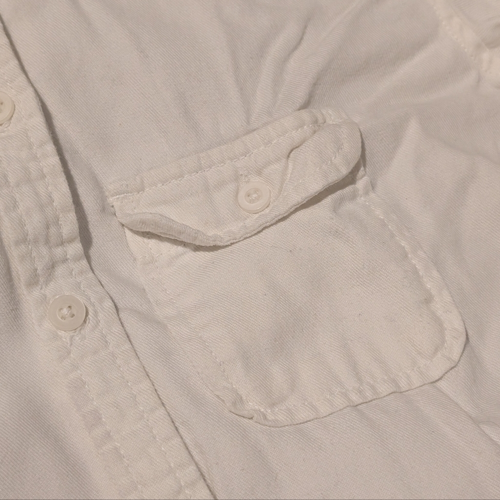 BDG Urban Outfitters Womens Long Sleeve Button Up Shirt White Size XS - Picture 3 of 6